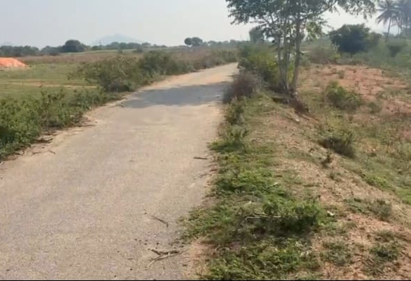BT road facing red soil land